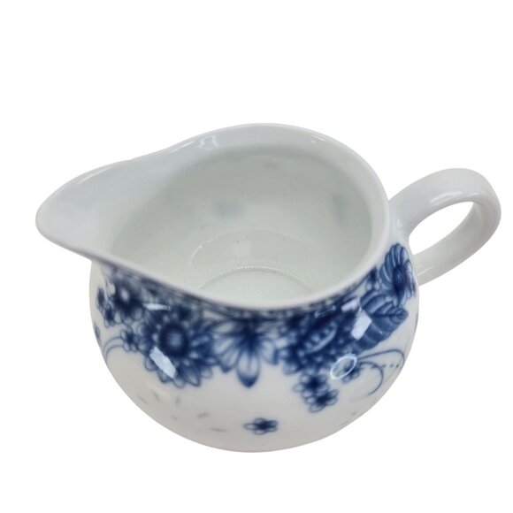 Vintage Blue & White Porcelain Oil & Vinegar Dispenser With Funnel Set JE112 - Picture 7 of 12